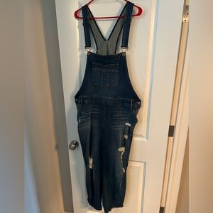 Torrid Stretch Overalls size 20 - distressed NWOT